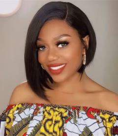 Angled Bob Charming Beige 13x4 Lace Frontal Wig